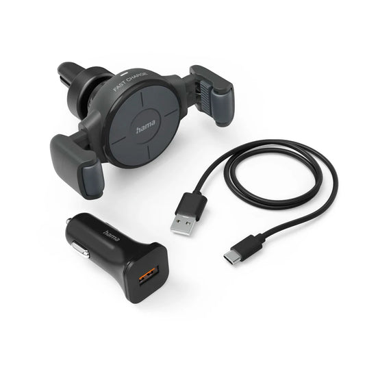Hama FC10 Flex-Set Car Mobile Phone Wireless Qi Charger 10W