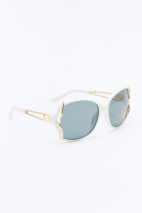 Candy Apple Round Sunglasses - White