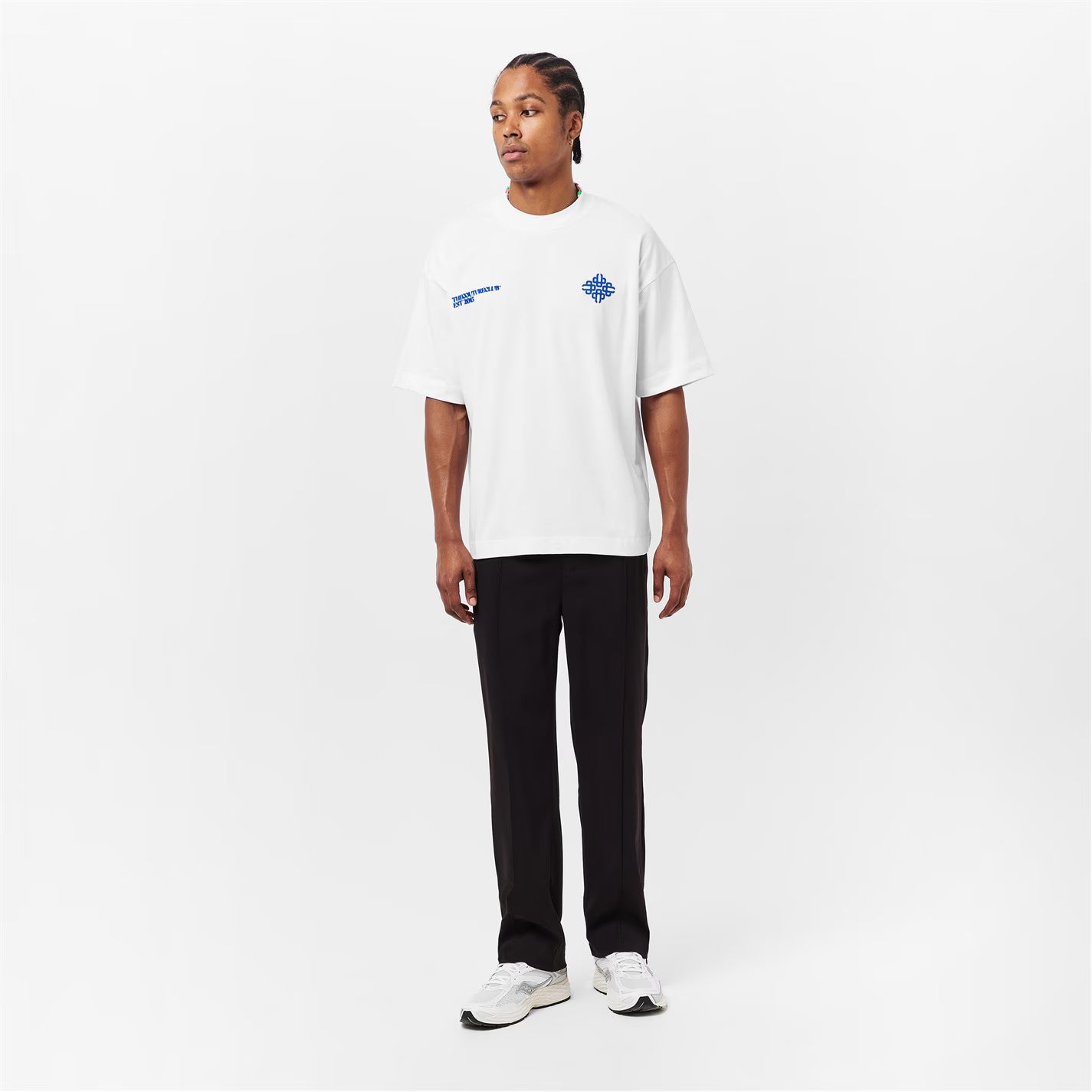 Mens Blurred Graphic Emblem T-Shirt