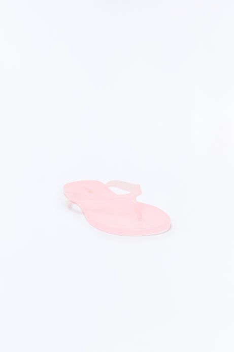 Glazed Jelly Flip Flops - Blush