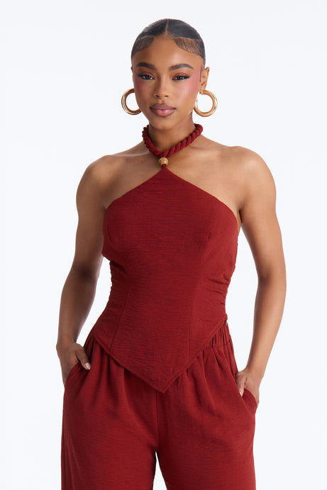 Mariana Halter Pant Set - Rust
