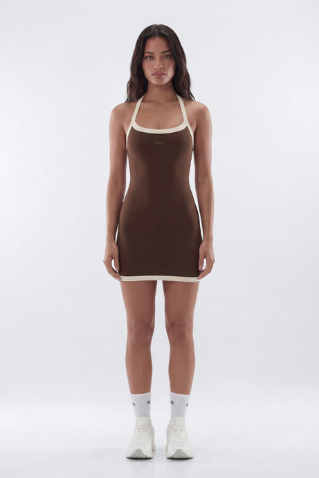 CloudForm™ Halter 2-in-1 Sports Dress - Brown