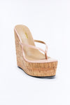 Kaleo Thong Platform Wedges - Blush