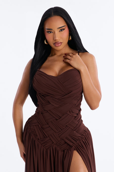 Wild At Heart Woven Mesh Maxi Dress