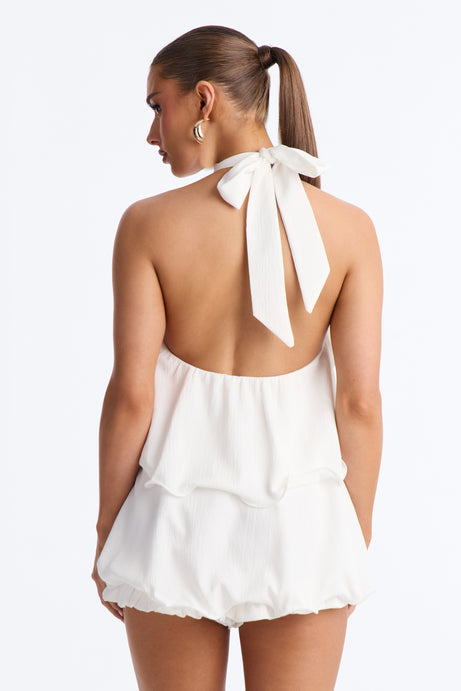 Le Fleur Halter Short Set - White