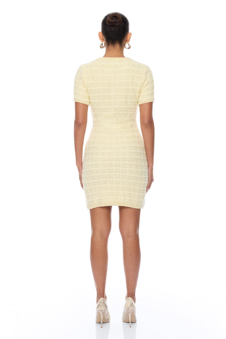 Sadie Sweater Mini Dress - Butter Yellow