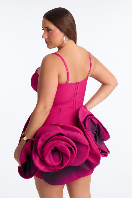 Effortless Beauty Bandage Mini Dress - Magenta