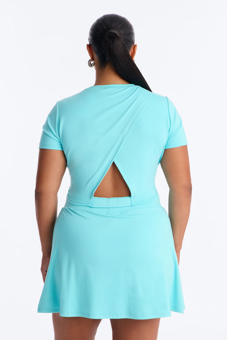 Sandy Mini Skirt Set - Aqua