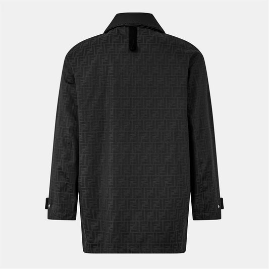 FENDI Men's Logo Blouson Long Sleeve Coach Jacket