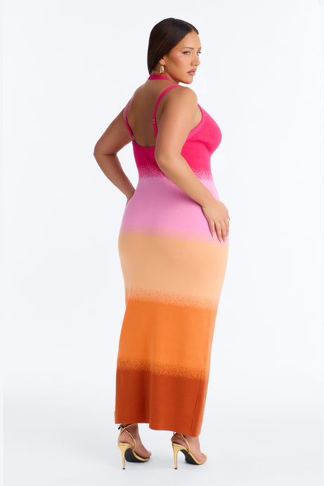 Like None Other Sweater Maxi Dress - Pink/combo