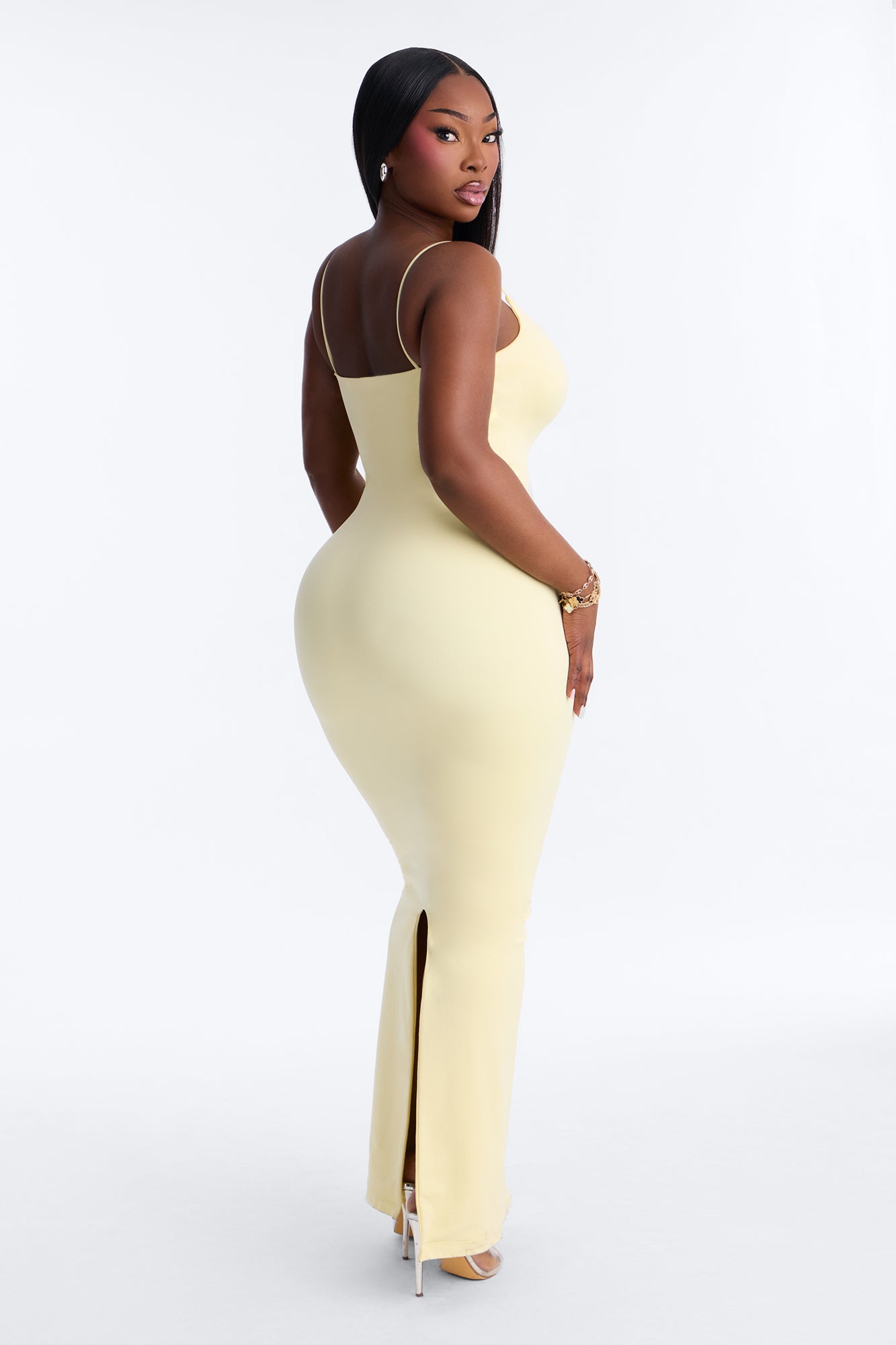 Seamless Smooth Double Lined Maxi Dress - Butter Yellow