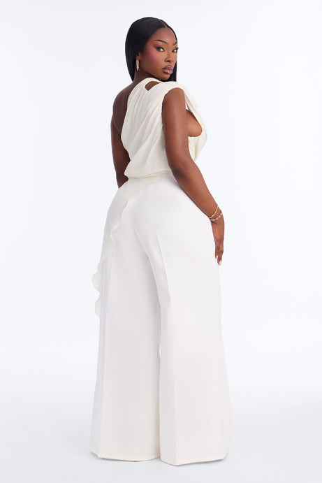 Beatrice Draped Pant Set - Ivory