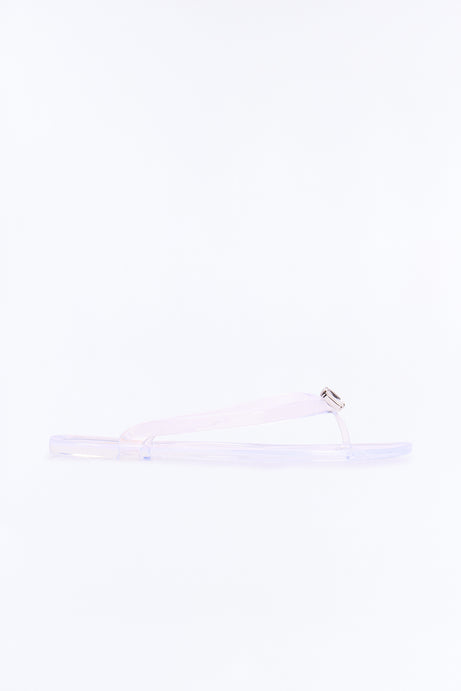 Nelia Jewel Jelly Flip Flops - Clear