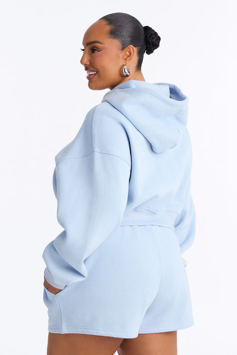 She's A Saint Cropped Fleece Short Set