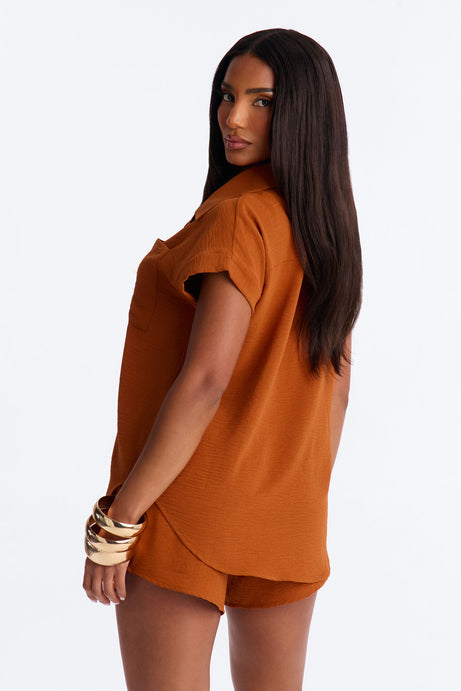 Hot Summer Short Set - Rust