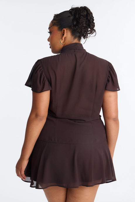 Remi Chiffon Neck Tie Blouse
