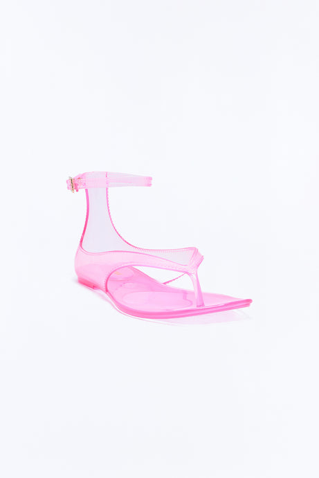 Sweety Jelly Flat Sandals - Pink