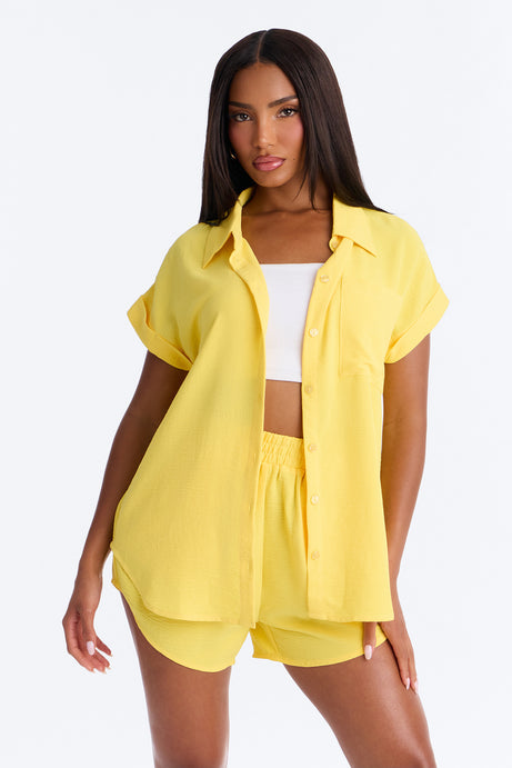 Hot Summer Short Set - Yellow