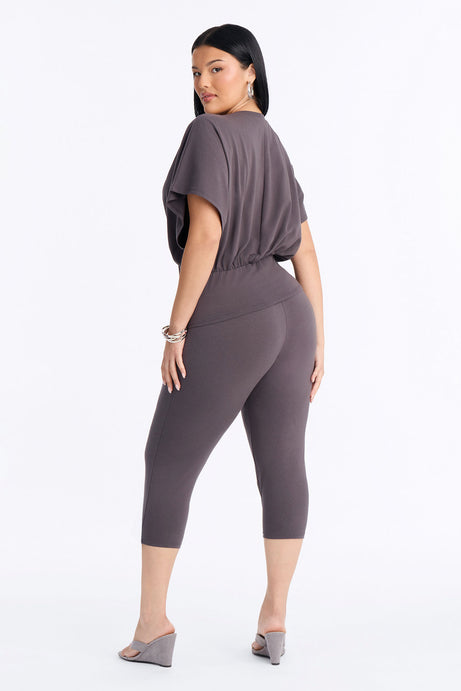 Tiana Cinched Capri Set - Charcoal
