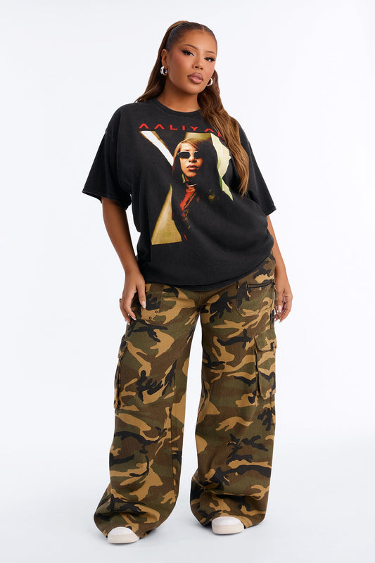 Aaliyah On Tour T-Shirt - Black
