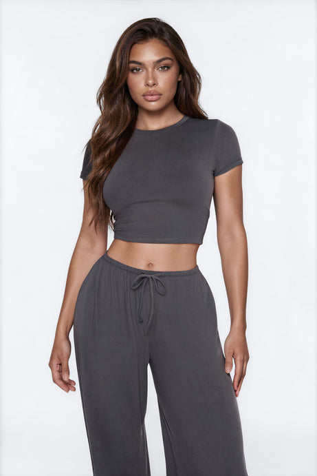 Grab And Go Pant Set - Charcoal