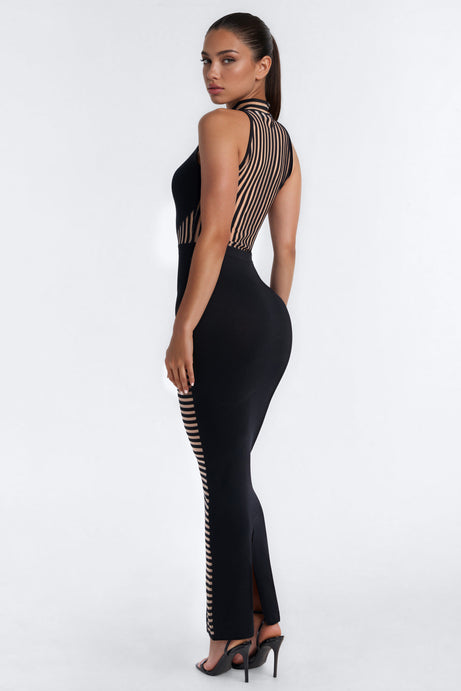 Keep Me Guessing Sheer Maxi Dress