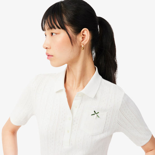 Slim Fit Pointelle Branded L.12.D Polo Shirt