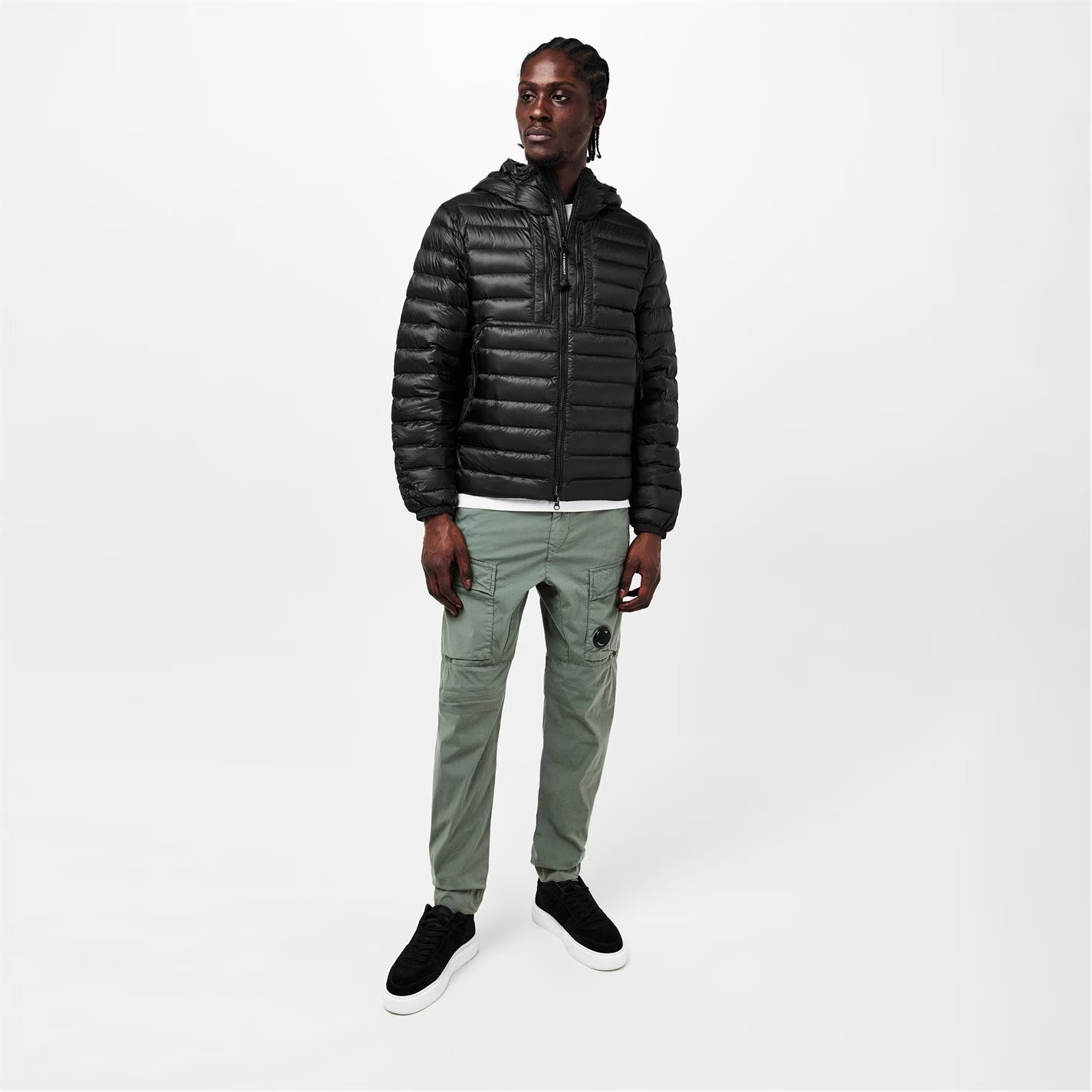 Men's D.D. Shell Goggle Duck Down Waterproof Windproof Hooded Short Puffer Jacket