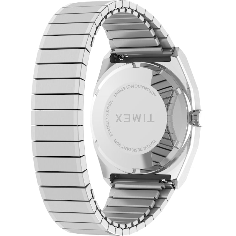 Timex Automatic 1983 E Line Reissue 34mm Stainless Steel Expansion Band Watch