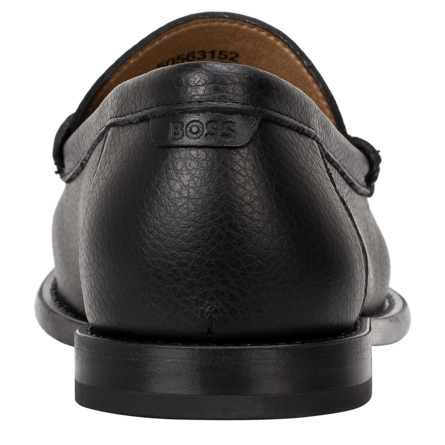 Boss Mens BOSS Leather Slip-on Loafers with Embossed Logo (Tevan)