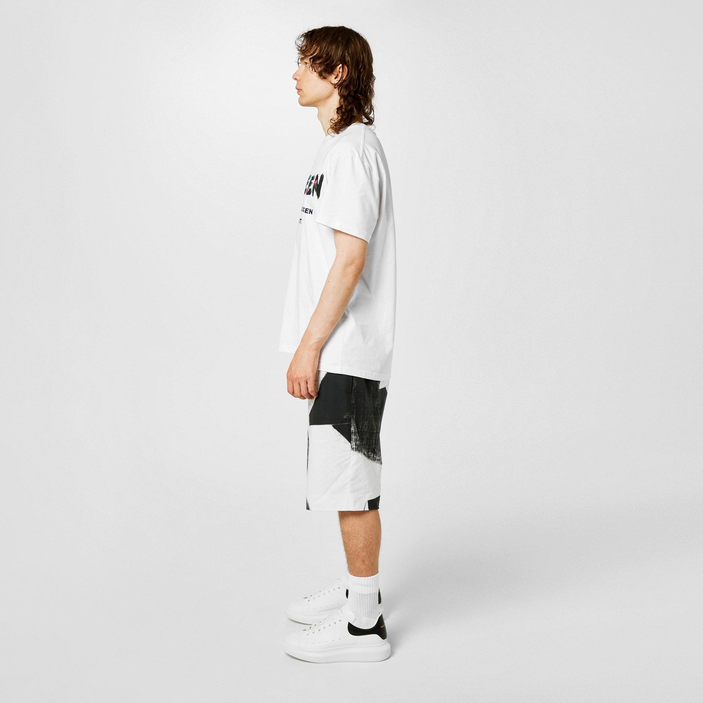 Alexander McQueen Men's Oversized Leather Trainers