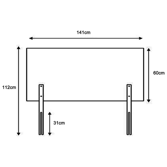 Aspire Monroe Linen Double Headboard - Grey