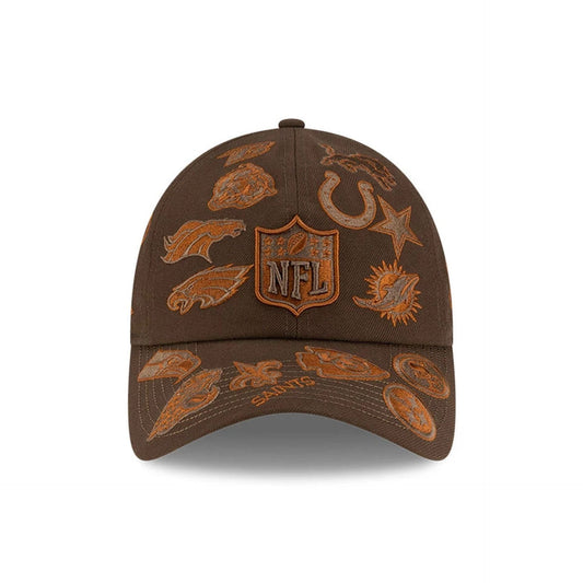 All Over Logos NFL X Bad Bunny Brown Casual Classic Adjustable Cap