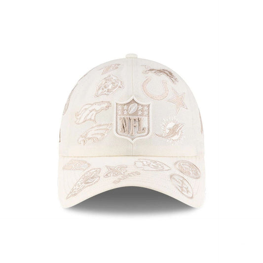All Over Logos NFL X Bad Bunny Cream Casual Classic Adjustable Cap