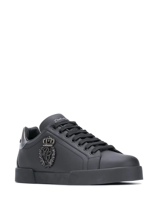 Dolce & Gabbana Portofino crown-patch leather sneakers