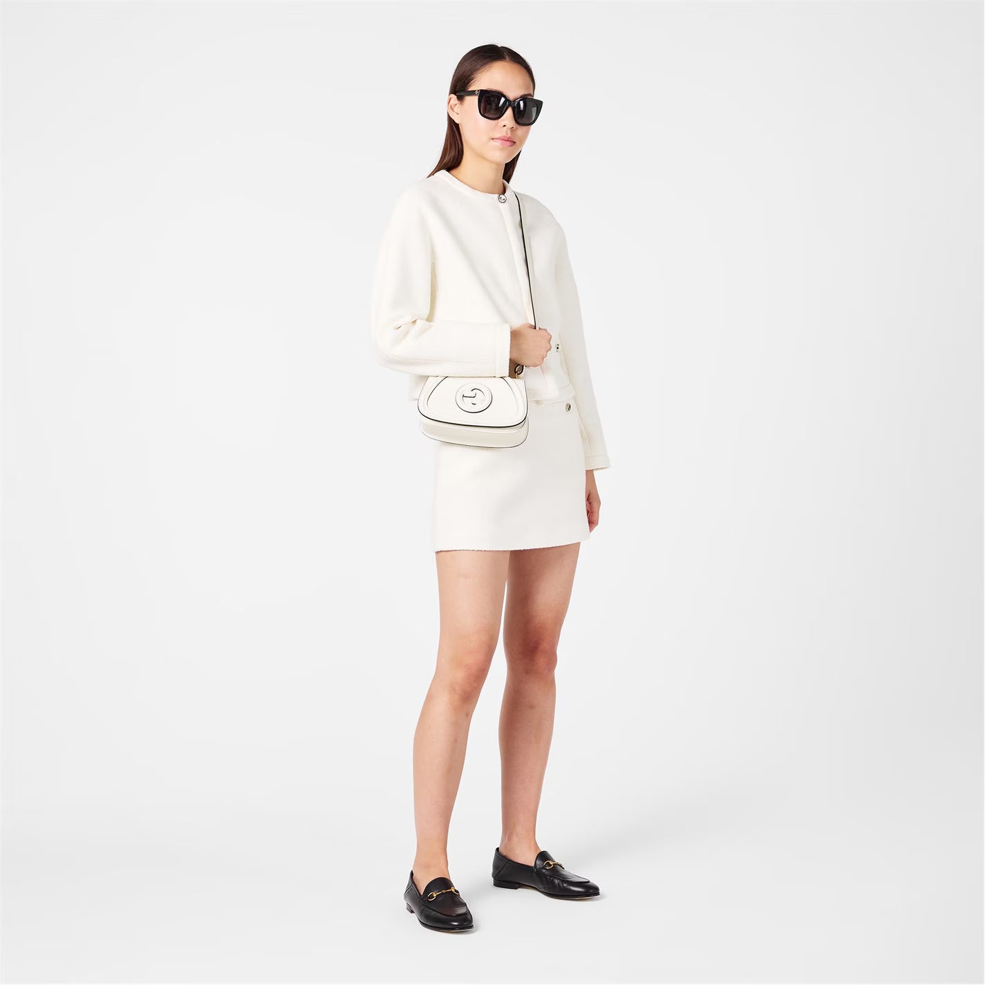 Women's Wool Bouclv© Collarless Long Sleeve Overcoat