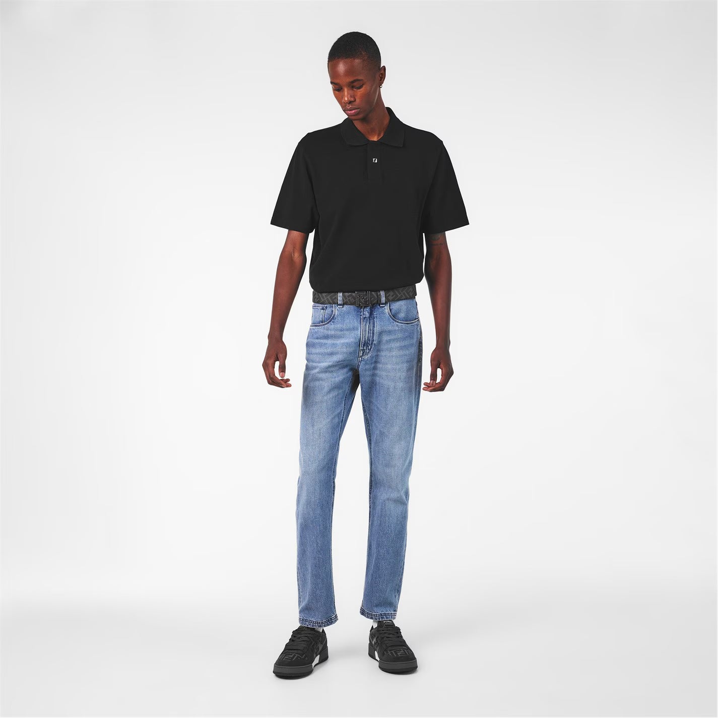 FENDI Men's Short Sleeve Polo Shirt