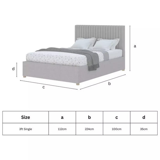 Aspire Grant Single Adjustable Bed with Mattress - Navy