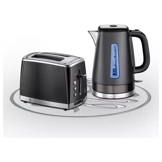 Russell Hobbs Luna 2 Slice Matte Black Toaster 26150