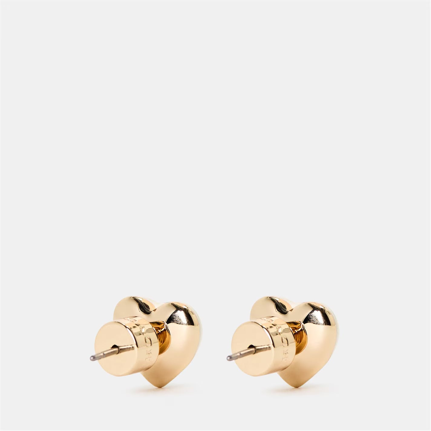 Women's Heart Pearl Gold Stud Earrings