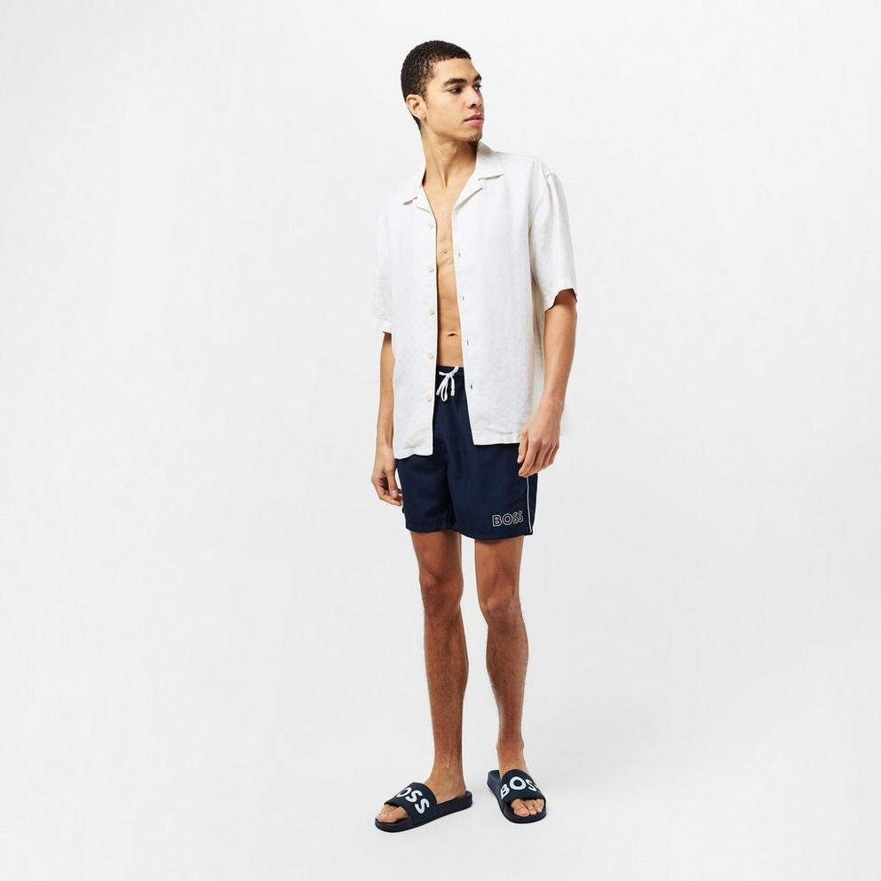 Boss Mens BOSS Comfy Slider Sandals with Logo Detail (Aryeh)