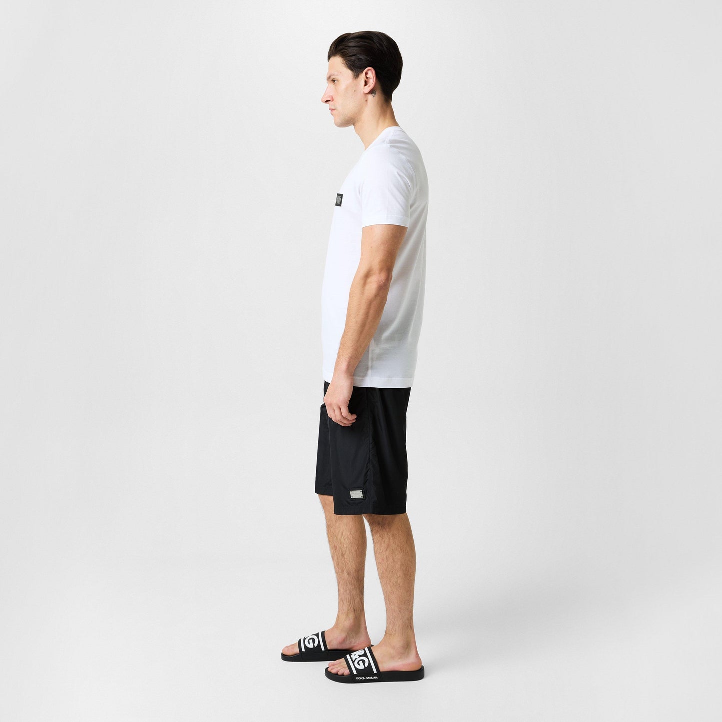Dolce and Gabbana Men's Monogram Rubber Slides
