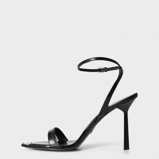 Prada Metallic leather high-heeled sandals