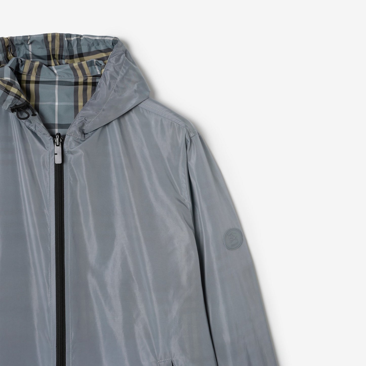 Reversible Check Hooded Jacket