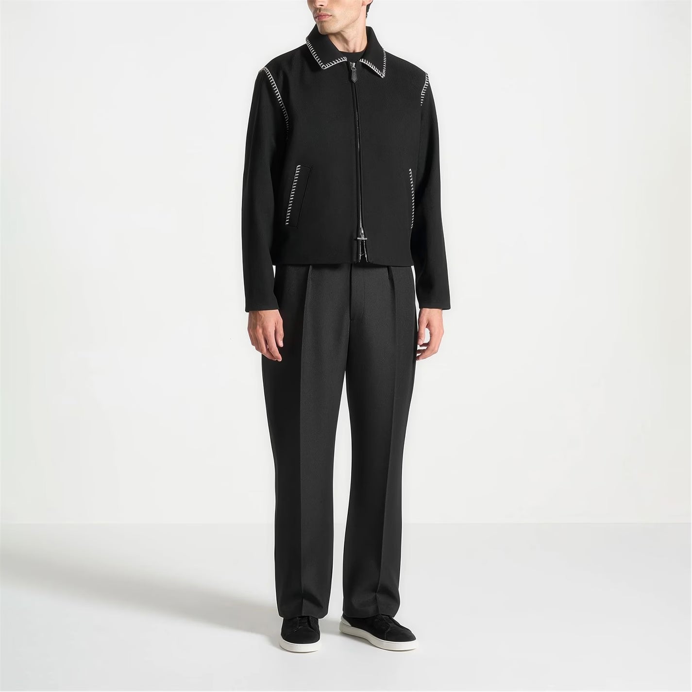 Alex Whipstitch Twill Boxy Jacket