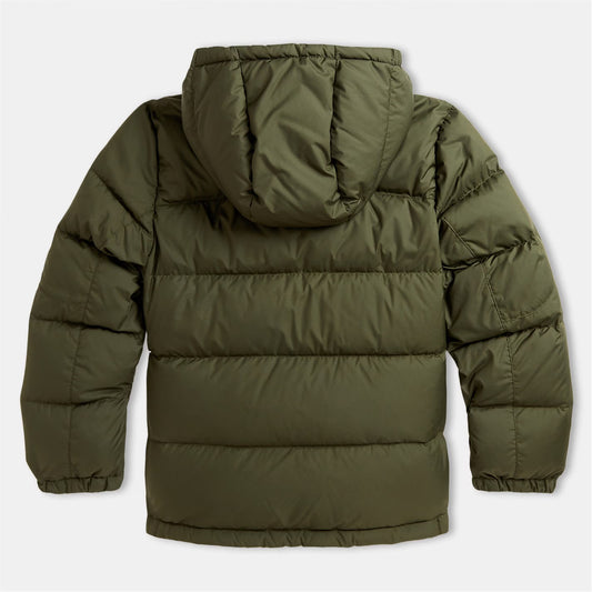 Kids' Duck Down Hooded Long Sleeve Short Puffer Jacket
