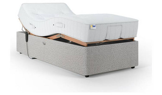 Mibed Essentials Single Adjustable Bed & Mattress -Dark Grey