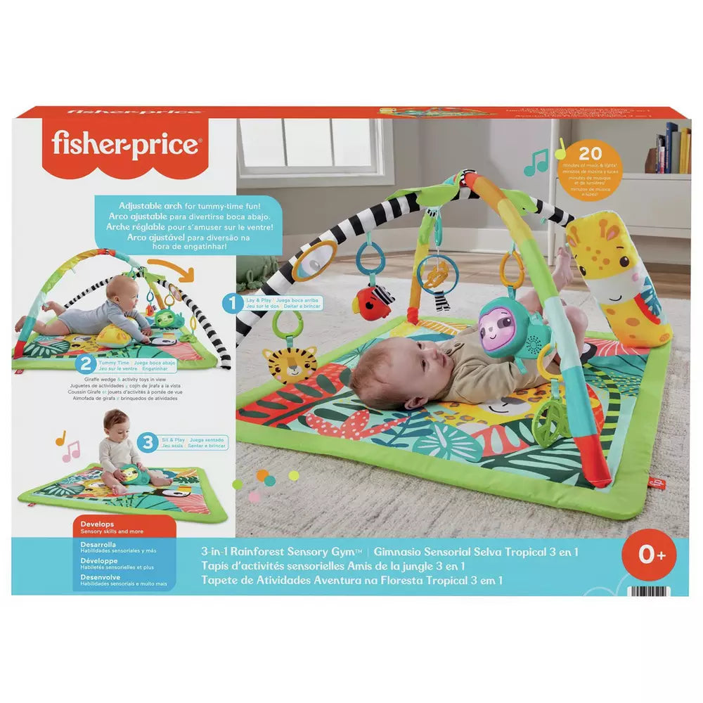 Fisher-Price 3-in-1 Rainforest Sensory Baby Gym