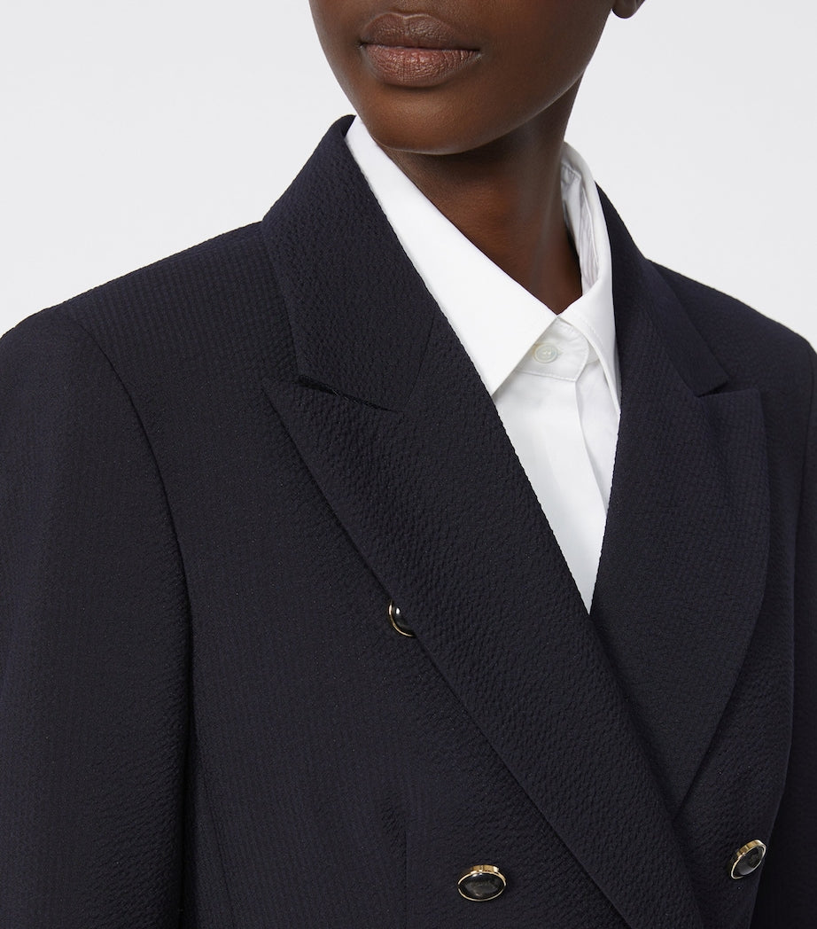 Virgin Wool Double-Breasted Blazer