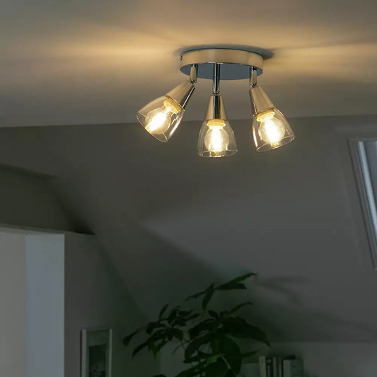 Argos Home Curico 3 Light Flush Ceiling Light - Chrome